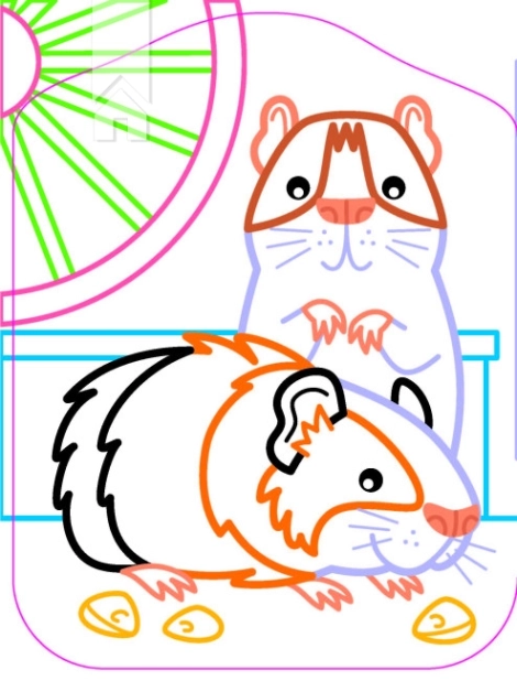 Кольорові зафарбовки. Кошеня - фото 3 Кольорові зафарбовки. Кошеня - фото 3