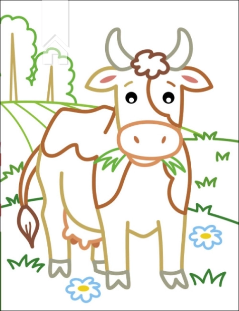 Кольорові зафарбовки. Корівка - фото 4 Кольорові зафарбовки. Корівка - фото 4