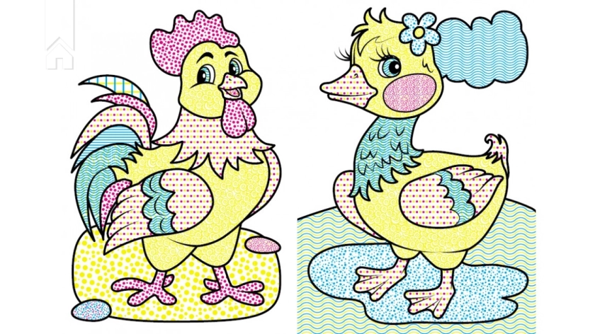 Комплект «Водні розмальовки» (Котик + Півник + Вівця) - фото 2 Комплект «Водні розмальовки» (Котик + Півник + Вівця) - фото 2