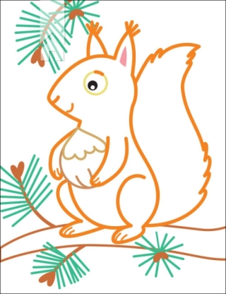 Кольорові зафарбовки. Лисичка - фото 3 Кольорові зафарбовки. Лисичка - фото 3